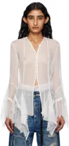 Ann Demeulemeester White Kristabel Handkerchief Blouse In White