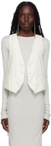 Ann Demeulemeester Cotton Vest In 020 Chalk