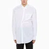 Ann Demeulemeester Mark High Comfort Striped Popeline Shirt In White