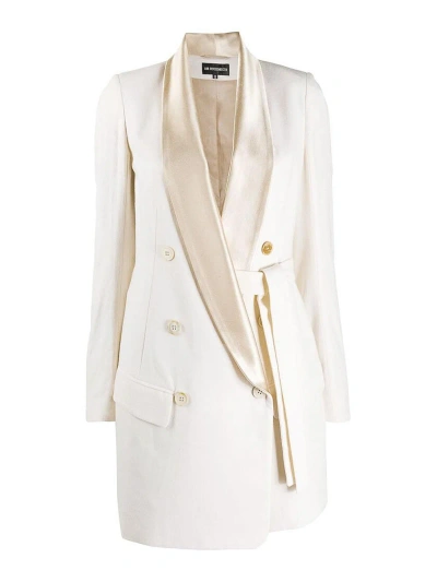 Ann Demeulemeester White Wrap Coat