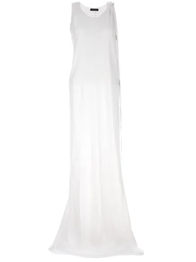 ANN DEMEULEMEESTER WHITE X-LONG DRESS