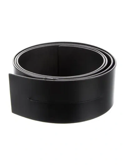 Pre-owned Ann Demeulemeester Wide Leather Waist Belt In Black