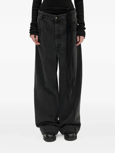 ANN DEMEULEMEESTER WIDE-LEG COTTON JEANS