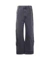 Ann Demeulemeester Wide-leg Cotton Jeans In Black