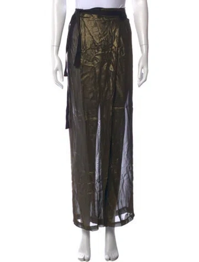 Pre-owned Ann Demeulemeester Wide Leg Pants In Gold