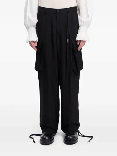 Ann Demeulemeester Wide-leg Cargo Pants In Black