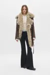 Ann Demeulemeester Wiebke Wool And Shearling Perfecto In Animal Print
