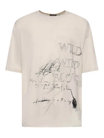 Ann Demeulemeester Wild Wind Blows Cotton T-shirt In Neutral
