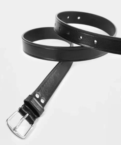 Ann Demeulemeester Willow 2,5 Cm Belt Oily Calf Skin In Black