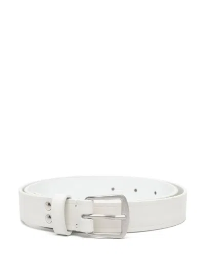 Ann Demeulemeester Willow 2,5cm Belt Oily Calf Skin In White