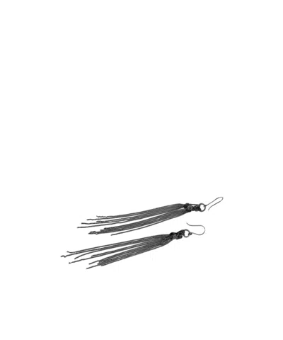 Ann Demeulemeester Wivi Knottassel Earrings In Silver