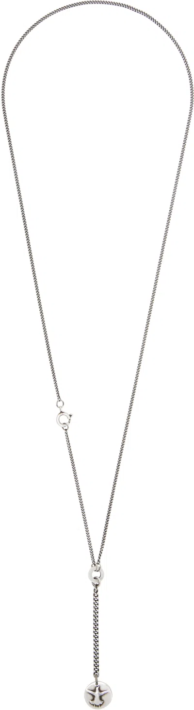 Ann Demeulemeester Wivian Flying Bird Stacked Necklace In Silver