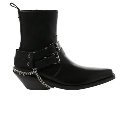 Pre-owned Ann Demeulemeester Wmns Kiril Santiags Belts Ankle Boot 'black' | Women's Size 38