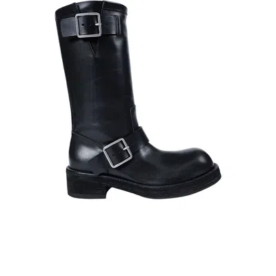 Pre-owned Ann Demeulemeester Wmns Sarith Engineer Biker Boots With Buckles 'black' | Women's Size 41