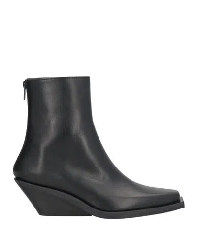 Ann Demeulemeester Woman Ankle Boots Black Size 7.5 Leather