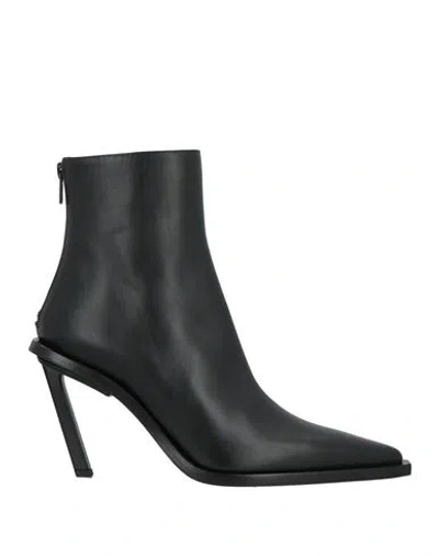 Ann Demeulemeester Woman Ankle Boots Black Size 7.5 Leather