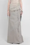Ann Demeulemeester Beige Goele Denim Maxi Skirt In Beige