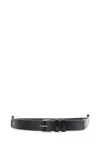Ann Demeulemeester Monna 35cm Belt With Double Rings In Black