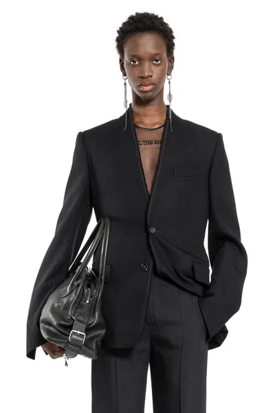 Ann Demeulemeester Woman Black Blazers