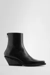 Ann Demeulemeester 60mm Vesper Leather Ankle Boots In Black