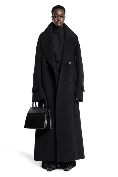 Ann Demeulemeester Woman Black Coats