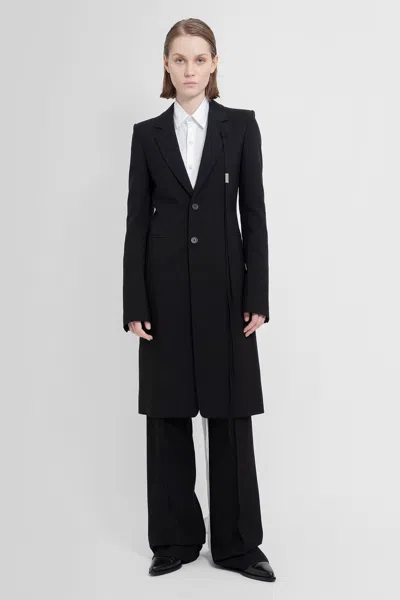 Ann Demeulemeester Woman Black Coats