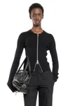 Ann Demeulemeester Terna Short Zipper Cardigan In Black