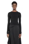 Ann Demeulemeester Long Sleeve Sweater In Black