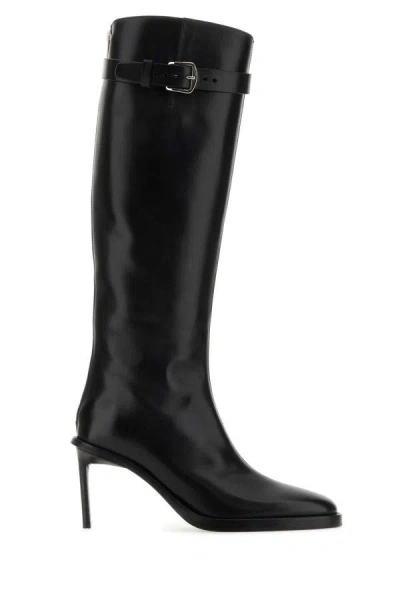 Ann Demeulemeester High Black Leather Boot