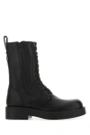 Ann Demeulemeester 40mm Lace-up Leather Boots In Black