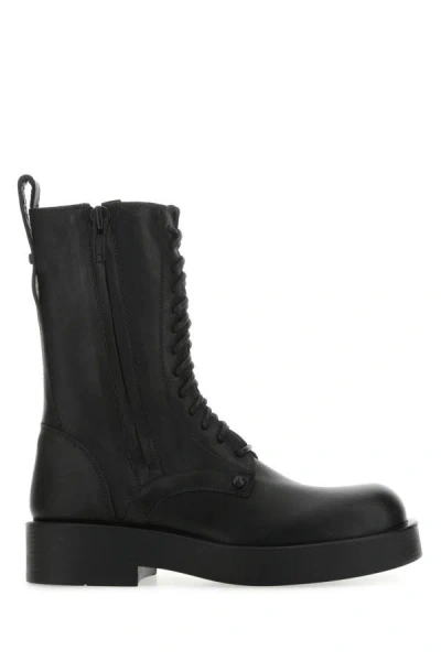 Ann Demeulemeester Black Leather Maxim Ankle Boots