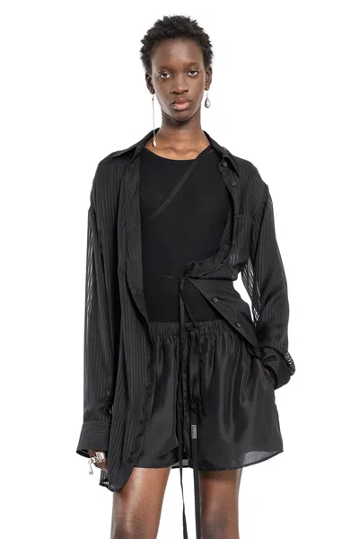 Ann Demeulemeester Woman Black Shirts