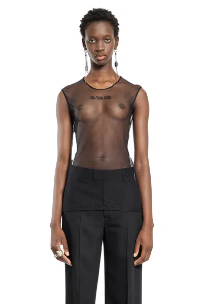 Ann Demeulemeester Woman Black Tops