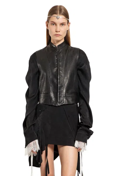 Ann Demeulemeester Woman Black Vests