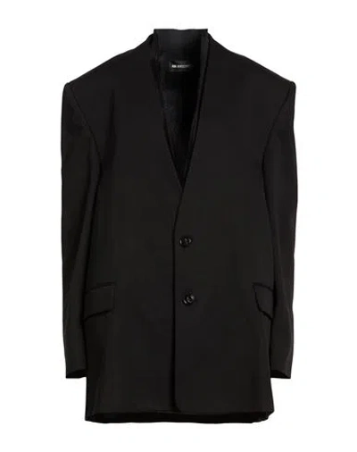 Ann Demeulemeester Woman Blazer Black Size 10 Cotton, Acetate, Viscose