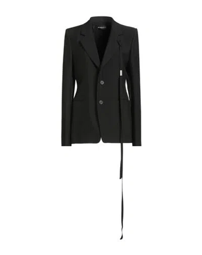 Ann Demeulemeester Woman Blazer Black Size 12 Viscose