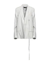 Ann Demeulemeester Woman Blazer Light Grey Size 8 Cotton In Grey