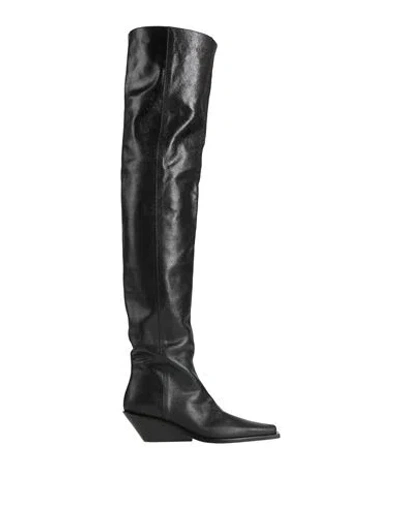 Ann Demeulemeester Woman Boot Black Size 6.5 Leather