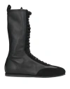 Ann Demeulemeester Woman Boot Black Size 7 Leather In Black