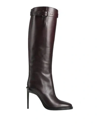 Ann Demeulemeester Woman Boot Plum Size 7.5 Leather