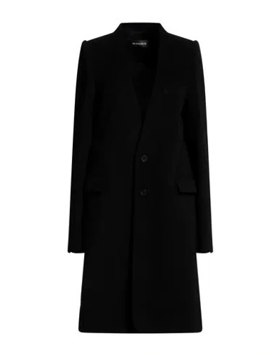 Ann Demeulemeester Woman Coat Black Size 10 Wool, Cashmere