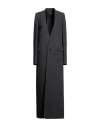 Ann Demeulemeester Woman Coat Lead Size 8 Virgin Wool In Grey