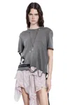 Ann Demeulemeester Woman Grey T-shirts & Tank Tops In Grey