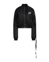 Ann Demeulemeester Black Cropped Nylon Bomber Jacket In Black