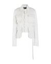 Ann Demeulemeester Woman Jacket Light Grey Size 10 Cotton, Viscose, Metal In Gray