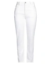 Ann Demeulemeester Woman Denim Pants White Size 30 Cotton