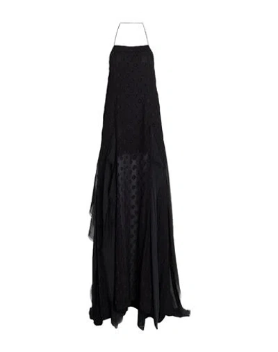 Ann Demeulemeester Woman Maxi Dress Black Size 10 Viscose, Silk