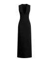 ANN DEMEULEMEESTER ANN DEMEULEMEESTER WOMAN MAXI DRESS BLACK SIZE 14 WOOL, ELASTANE