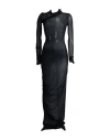 Ann Demeulemeester Woman Maxi Dress Black Size L Modal, Silk In Black