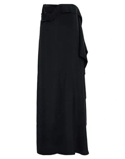 Ann Demeulemeester Woman Maxi Skirt Black Size 8 Silk, Calfskin